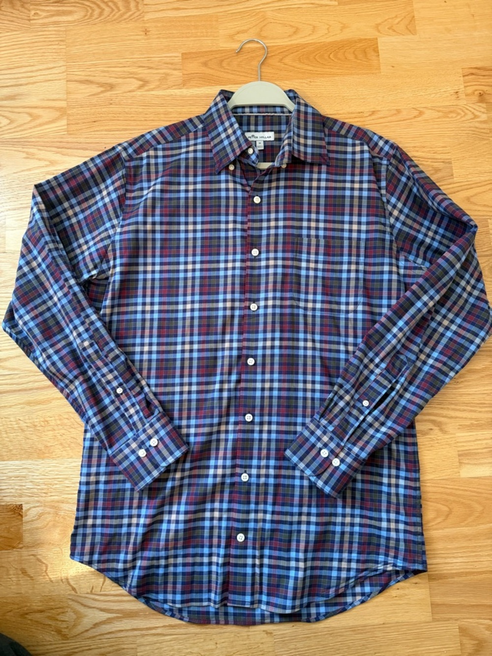 Peter Millar Crown Soft Button Down Shirt Men’s Medium Multicolor Plaid Stretch